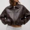 Chaqueta oversize efecto piel Chaqueta oversize efecto piel