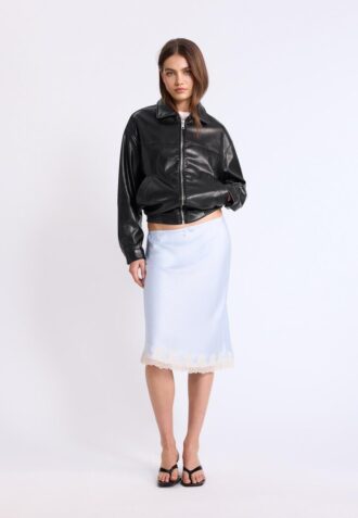 Chaqueta oversize efecto piel