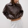 Chaqueta oversize efecto piel Chaqueta oversize efecto piel