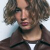 Chaqueta oversize efecto piel Chaqueta oversize efecto piel