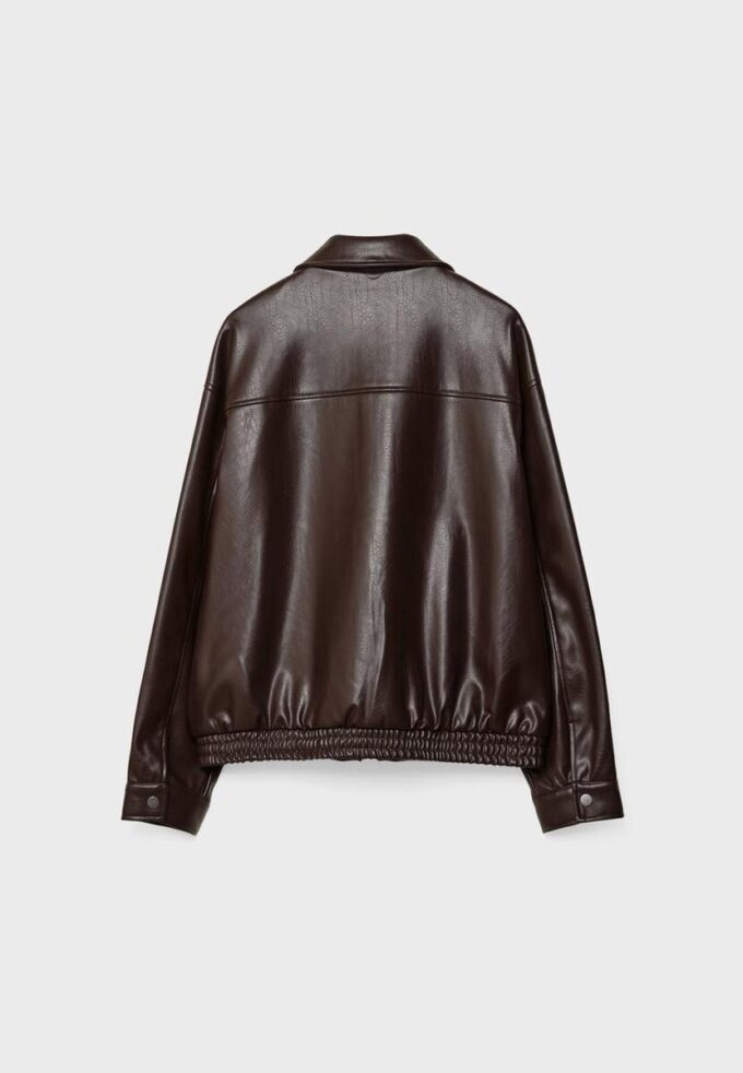 Chaqueta oversize efecto piel Chaqueta oversize efecto piel