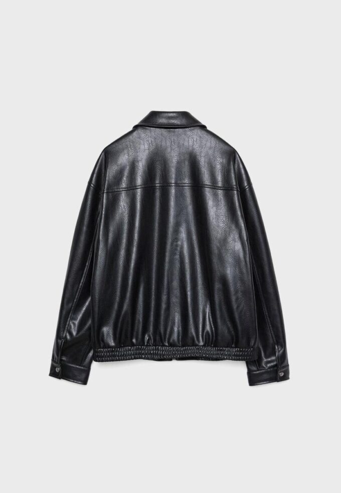 Chaqueta oversize efecto piel Chaqueta oversize efecto piel