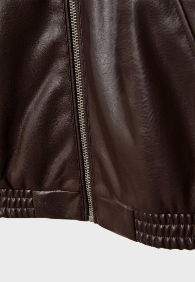 Chaqueta oversize efecto piel Chaqueta oversize efecto piel