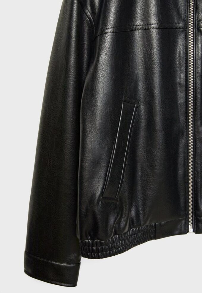 Chaqueta oversize efecto piel Chaqueta oversize efecto piel