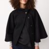 Chaqueta tipo capa de tacto suave