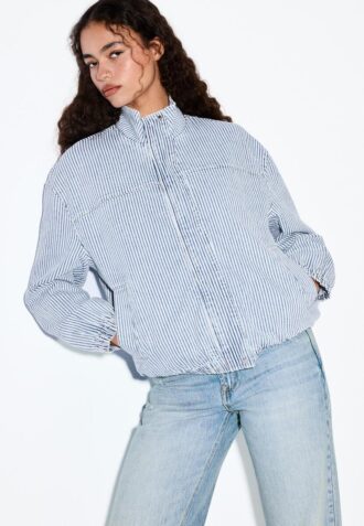 Chaqueta vaquera a rayas