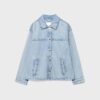 Chaqueta vaquera con bolsillos de parche y pedrería Chaqueta vaquera con bolsillos de parche y pedrería
