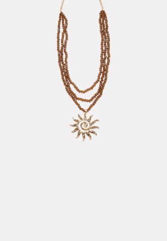 Collar con cuentas en forma de sol