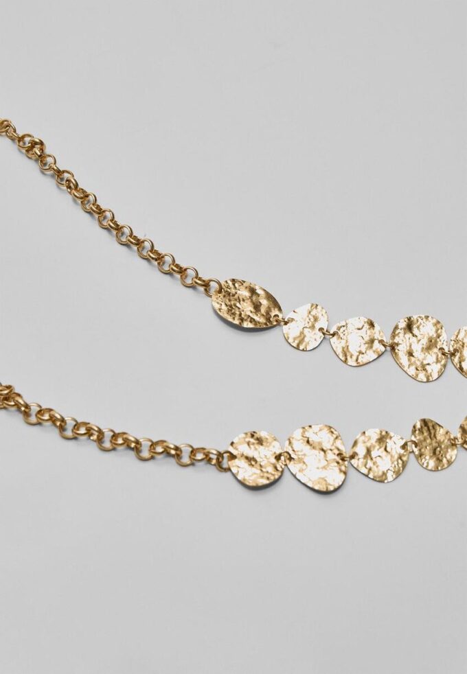 Collar lariat texturado