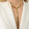 Collar lariat texturado