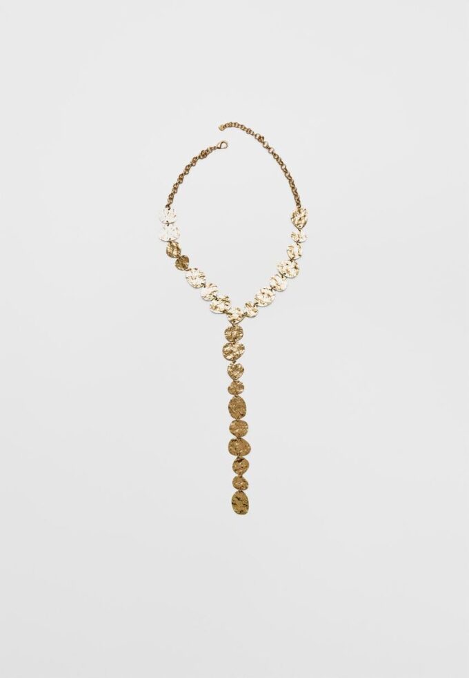 Collar lariat texturado