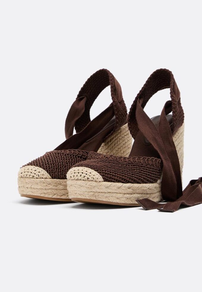 Cuñas de yute con cordones Cuñas de yute con cordones
