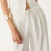 Culotte con pinzas de mezcla de lino Culotte con pinzas de mezcla de lino