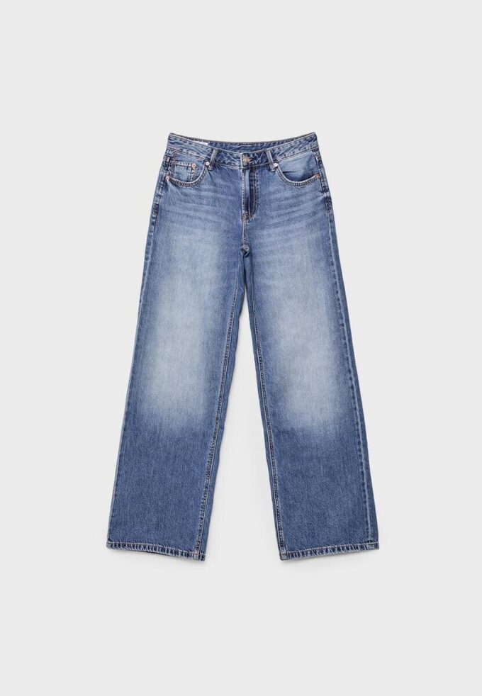 D91 Vaqueros de tiro bajo y pierna Wide Leg D91 Vaqueros de tiro bajo y pierna Wide Leg