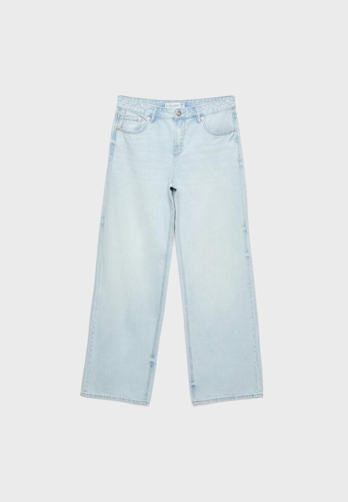 D91 Vaqueros de tiro bajo y pierna Wide Leg D91 Vaqueros de tiro bajo y pierna Wide Leg