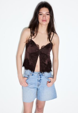 D93 Pantalones cortos de mezclilla largos