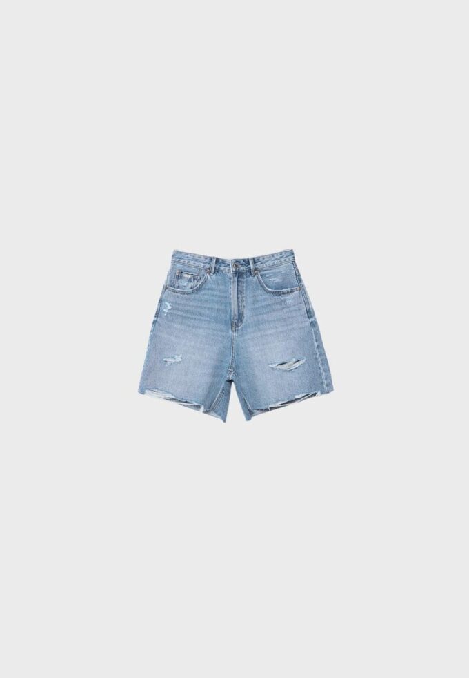 D93 Pantalones cortos de mezclilla largos D93 Pantalones cortos de mezclilla largos