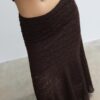 Falda midi asimétrica de encaje Falda midi asimétrica de encaje