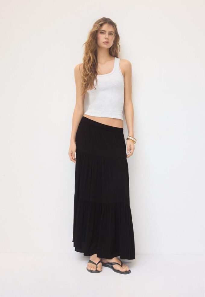 Falda midi boho