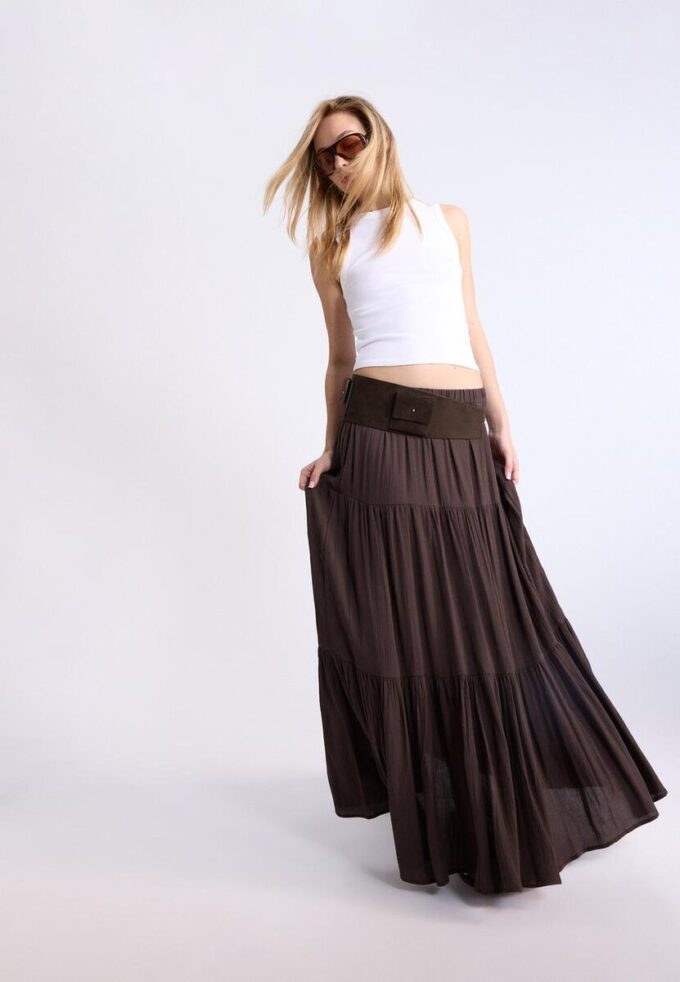 Falda midi boho