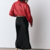 Falda midi de satén Falda midi de satén