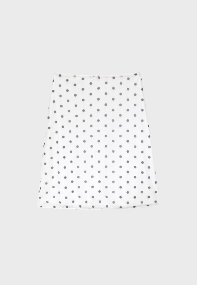 Falda midi de tul con lunares Falda midi de tul con lunares