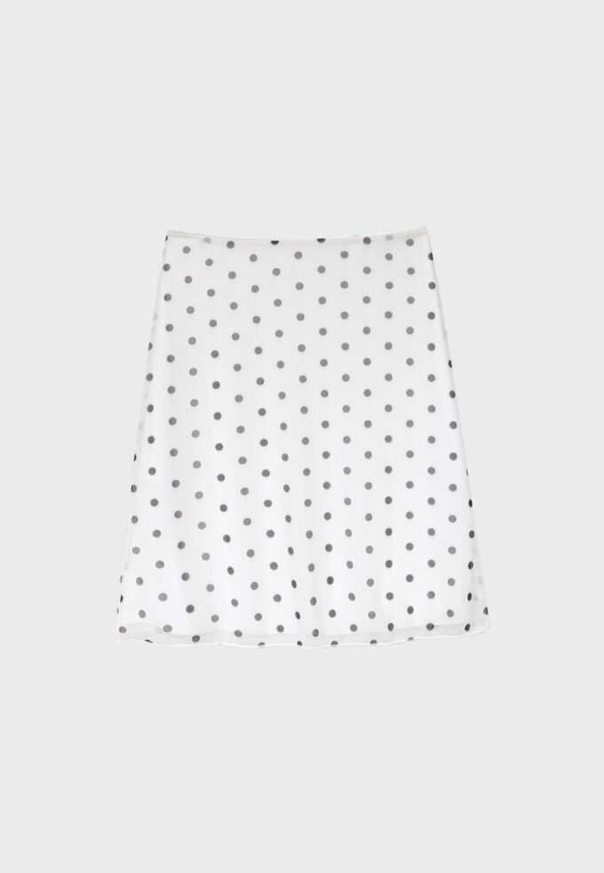 Falda midi de tul con lunares Falda midi de tul con lunares