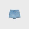 Falda-Skort de denim cruzada Falda-Skort de denim cruzada