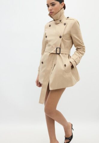 Gabardina básica corta