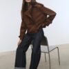 Gabardina corta de imitación de gamuza Gabardina corta de imitación de gamuza