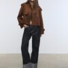 Gabardina corta de imitación de gamuza Gabardina corta de imitación de gamuza