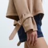 Gabardina corta de imitación de gamuza Gabardina corta de imitación de gamuza