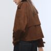 Gabardina corta de imitación de gamuza Gabardina corta de imitación de gamuza