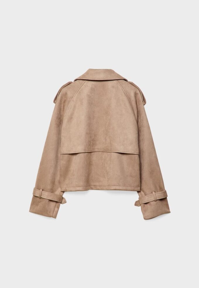 Gabardina corta de imitación de gamuza Gabardina corta de imitación de gamuza