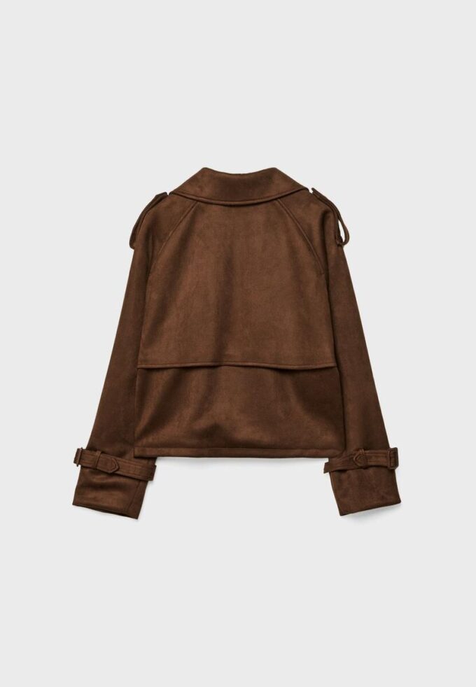 Gabardina corta de imitación de gamuza Gabardina corta de imitación de gamuza