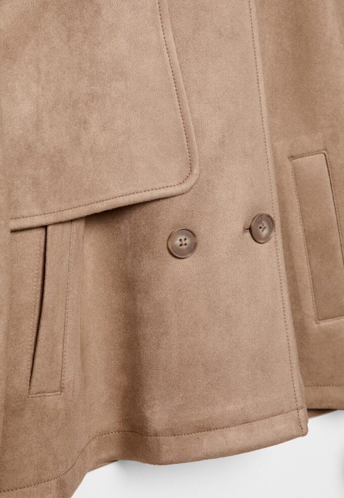 Gabardina corta de imitación de gamuza Gabardina corta de imitación de gamuza