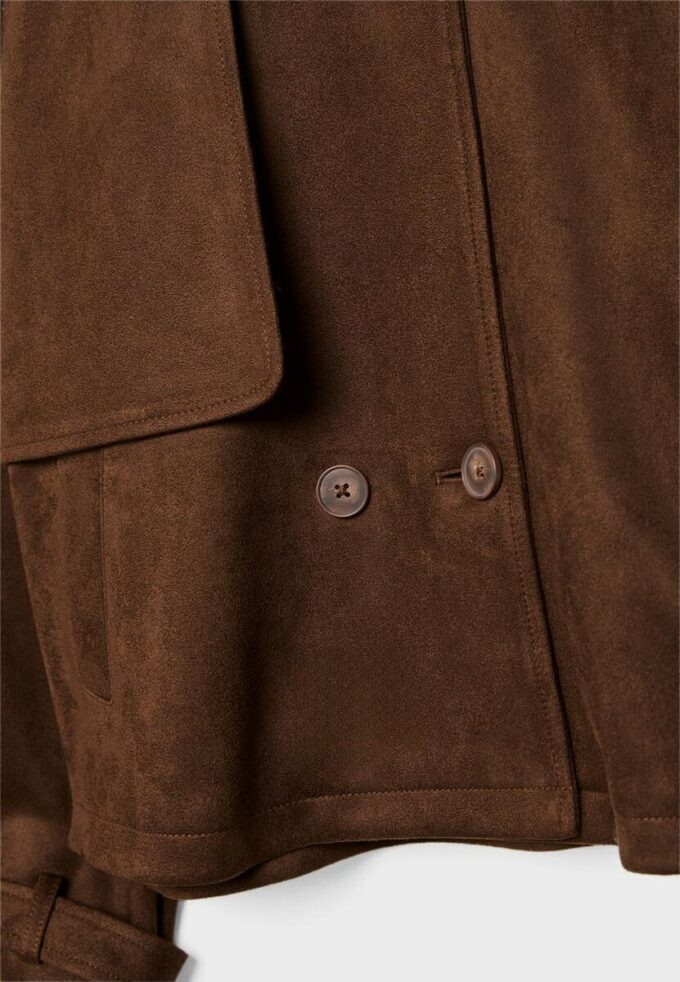 Gabardina corta de imitación de gamuza Gabardina corta de imitación de gamuza