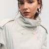 Gabardina de cuello alto con cinturón Gabardina de cuello alto con cinturón