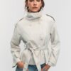 Gabardina de cuello alto con cinturón Gabardina de cuello alto con cinturón