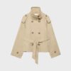 Gabardina de cuello alto con cinturón Gabardina de cuello alto con cinturón