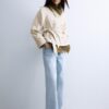 Gabardina de cuello alto con efecto piel Gabardina de cuello alto con efecto piel