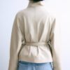 Gabardina de cuello alto con efecto piel Gabardina de cuello alto con efecto piel