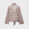 Gabardina de cuello alto con efecto piel Gabardina de cuello alto con efecto piel