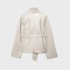 Gabardina de cuello alto con efecto piel Gabardina de cuello alto con efecto piel