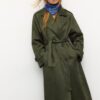 Gabardina larga de imitación de gamuza Gabardina larga de imitación de gamuza