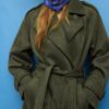 Gabardina larga de imitación de gamuza Gabardina larga de imitación de gamuza