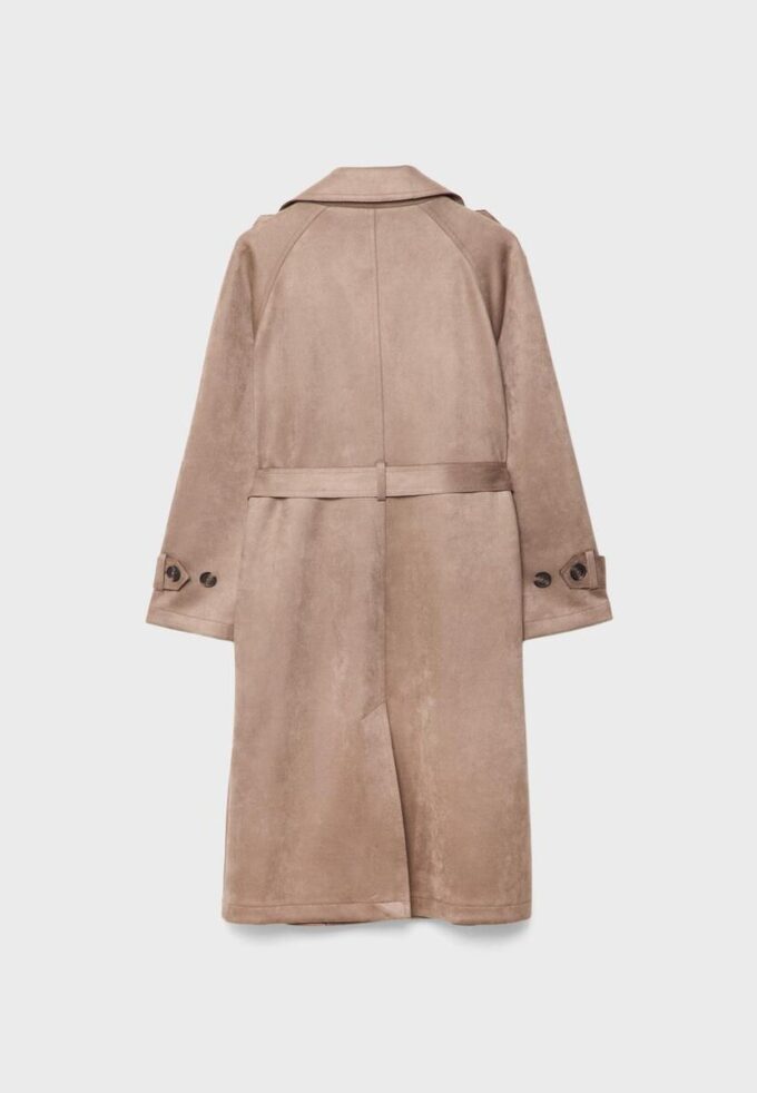 Gabardina larga de imitación de gamuza Gabardina larga de imitación de gamuza