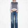 Jeans de cintura baja y pierna recta con presillas Jeans de cintura baja y pierna recta con presillas