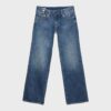 Jeans de cintura baja y pierna recta con presillas Jeans de cintura baja y pierna recta con presillas
