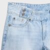 Jeans de cintura baja y pierna recta con presillas Jeans de cintura baja y pierna recta con presillas
